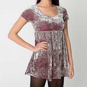 American Apparel Velvet Babydoll Dress